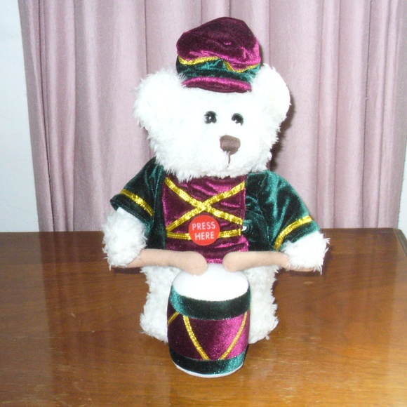 Jingle Bell Christmas bear 10" tall (#EV690) - Picture 1 of 6